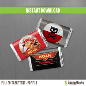 Planes Fire and Rescue Birthday Mini Chocolate Wrappers